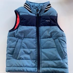 Osh kosh puffer vest 12 month baby zip up